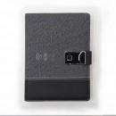 Набір Смарт Блокнот з замком Touch ID, бездротовою зарядкою, флешкою 16 Gb та термосом Smart ID Box Black-5