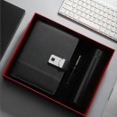 Набір Смарт Блокнот з замком Touch ID, бездротовою зарядкою, флешкою 16 Gb та термосом Smart ID Box Black-3