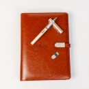 Smart блокнот з бездротовою зарядкою, USB флешкою та ручкою Brown-6