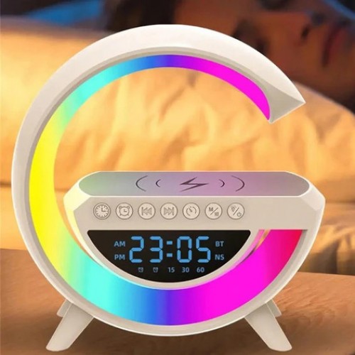 Розумна RGB лампа нічник з Bluetooth колонкою та бездротовою зарядкою BT-3401-5