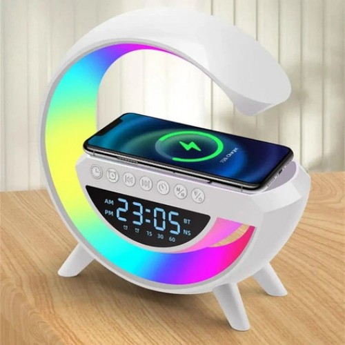 Розумна RGB лампа нічник з Bluetooth колонкою та бездротовою зарядкою BT-3401-8