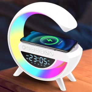 Розумна RGB лампа нічник з Bluetooth колонкою та бездротовою зарядкою BT-3401-1