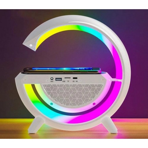 Розумна RGB лампа нічник з Bluetooth колонкою та бездротовою зарядкою BT-3401-9